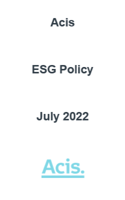 ESG policies for Arteva, Acis and Vets Central